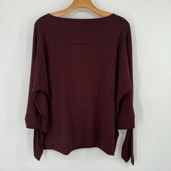 The limited woman's knit shirt top open sleeve red pattern size 1X plus - Picture 8 of 10